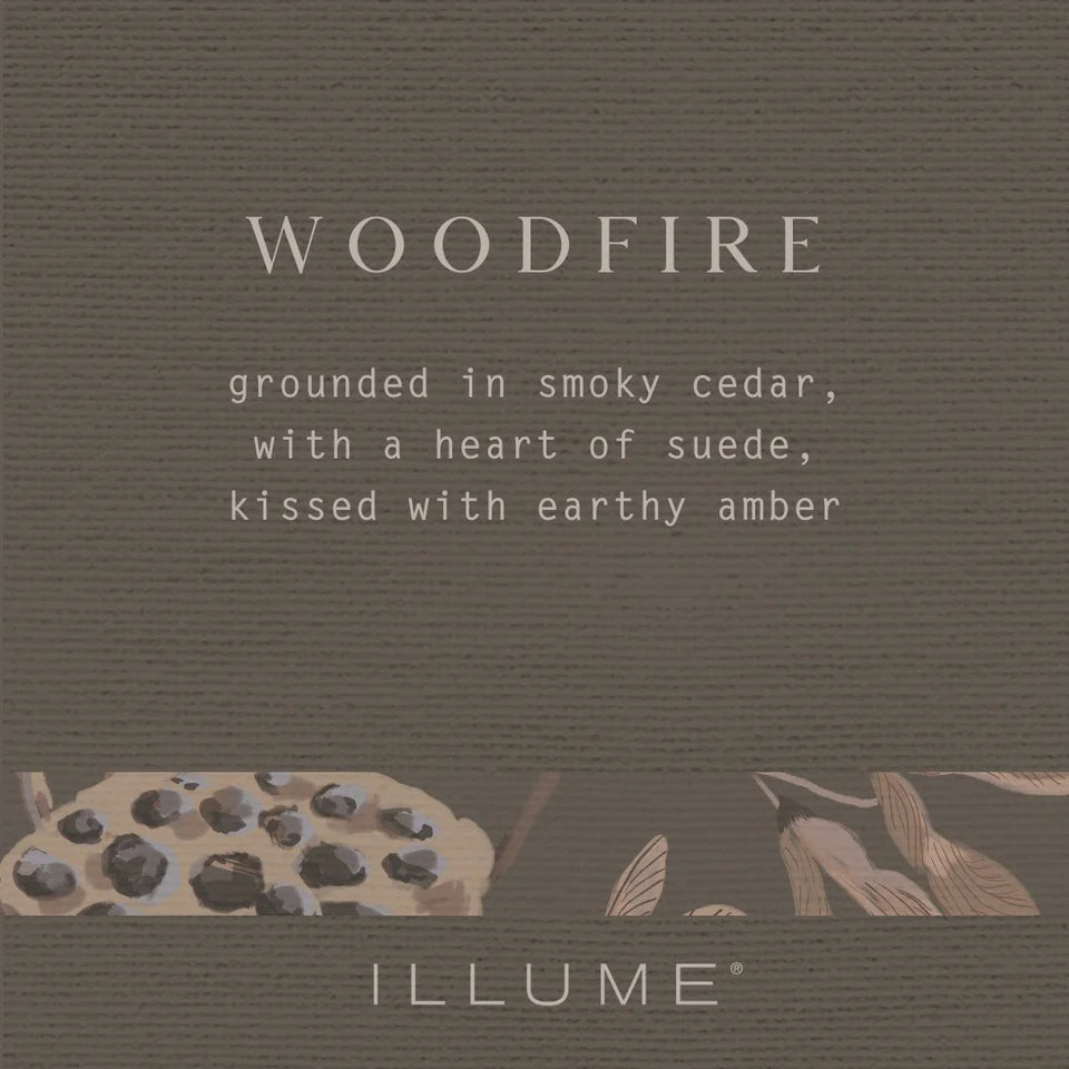 Woodfire Large Boxed Crackle Glass Candle