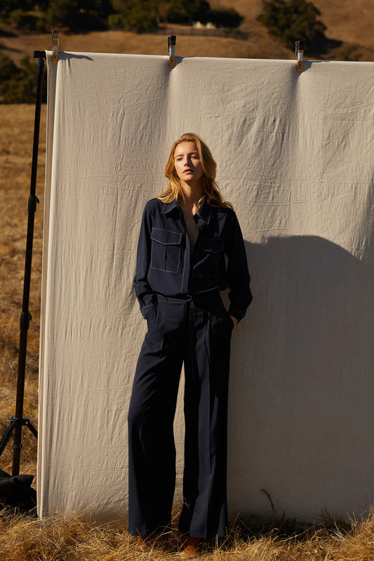 Kaia Contrast Stitch Trousers