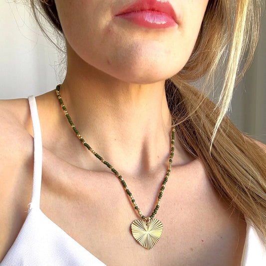 Gold Heart Pendant Necklace