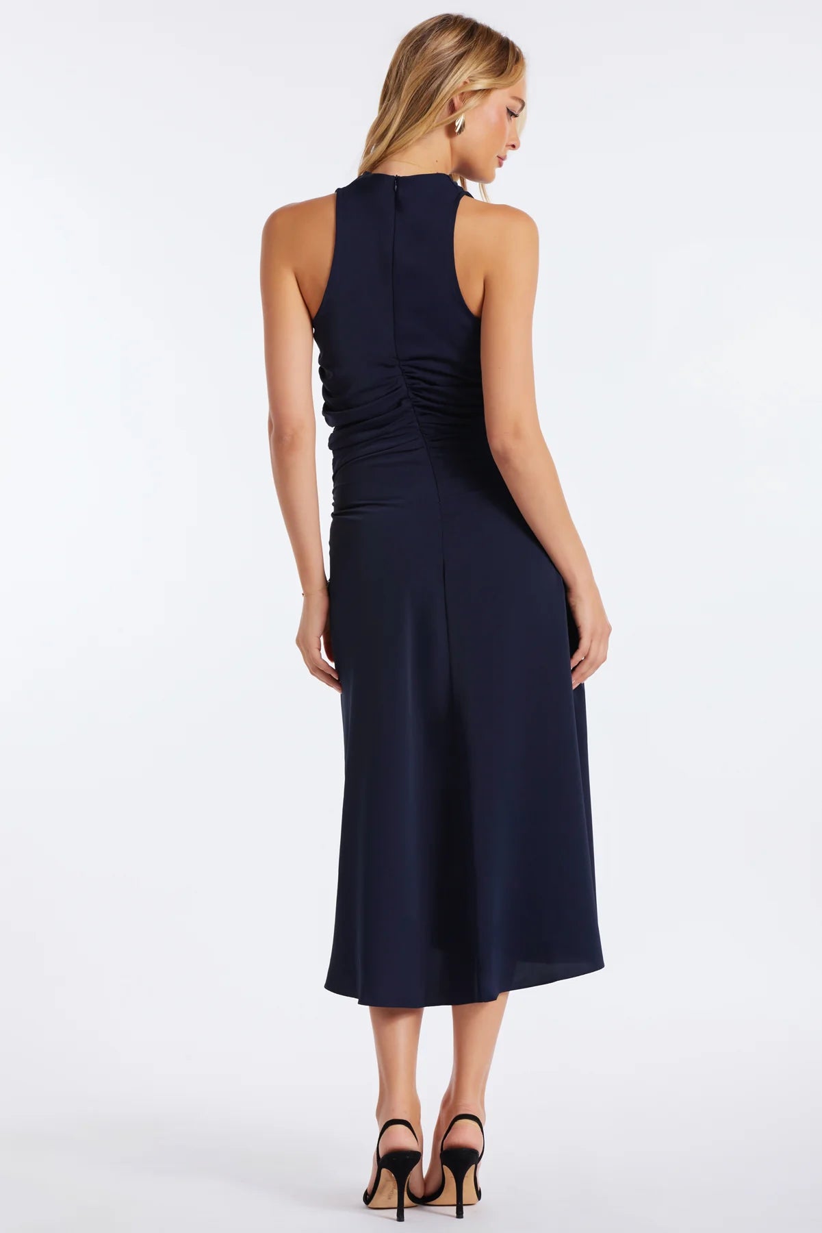Elle Halter Dress in Indigo