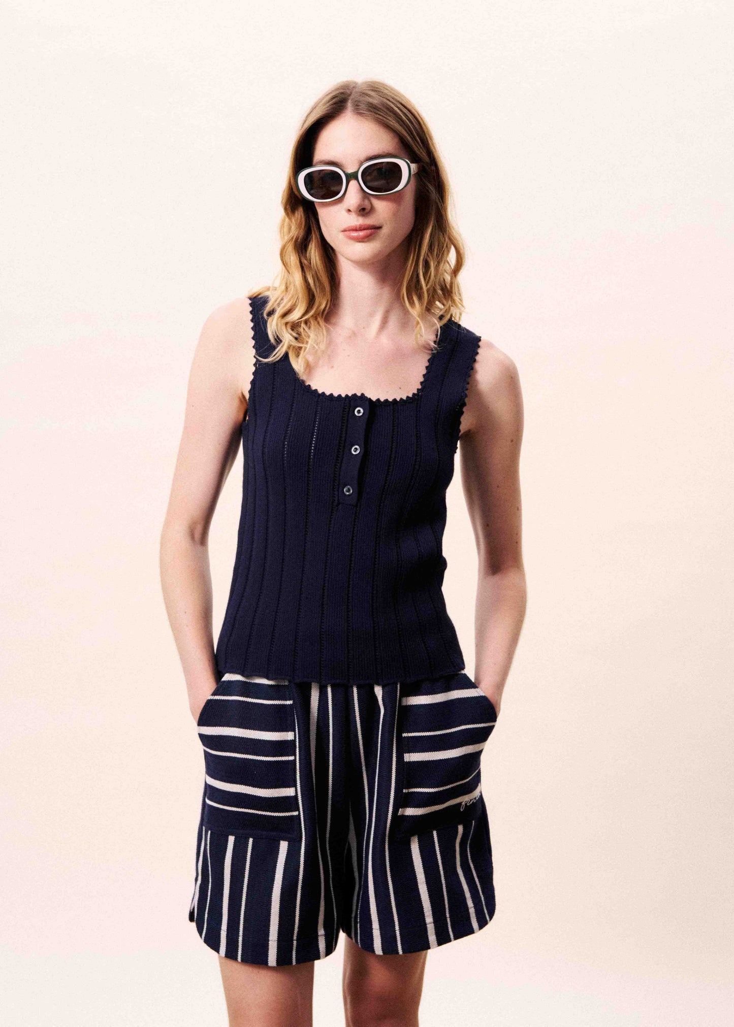 Dundee Top in Bleu Marine