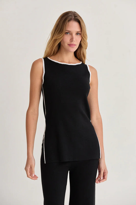 Lenny Contrast Knit Two-Piece Set