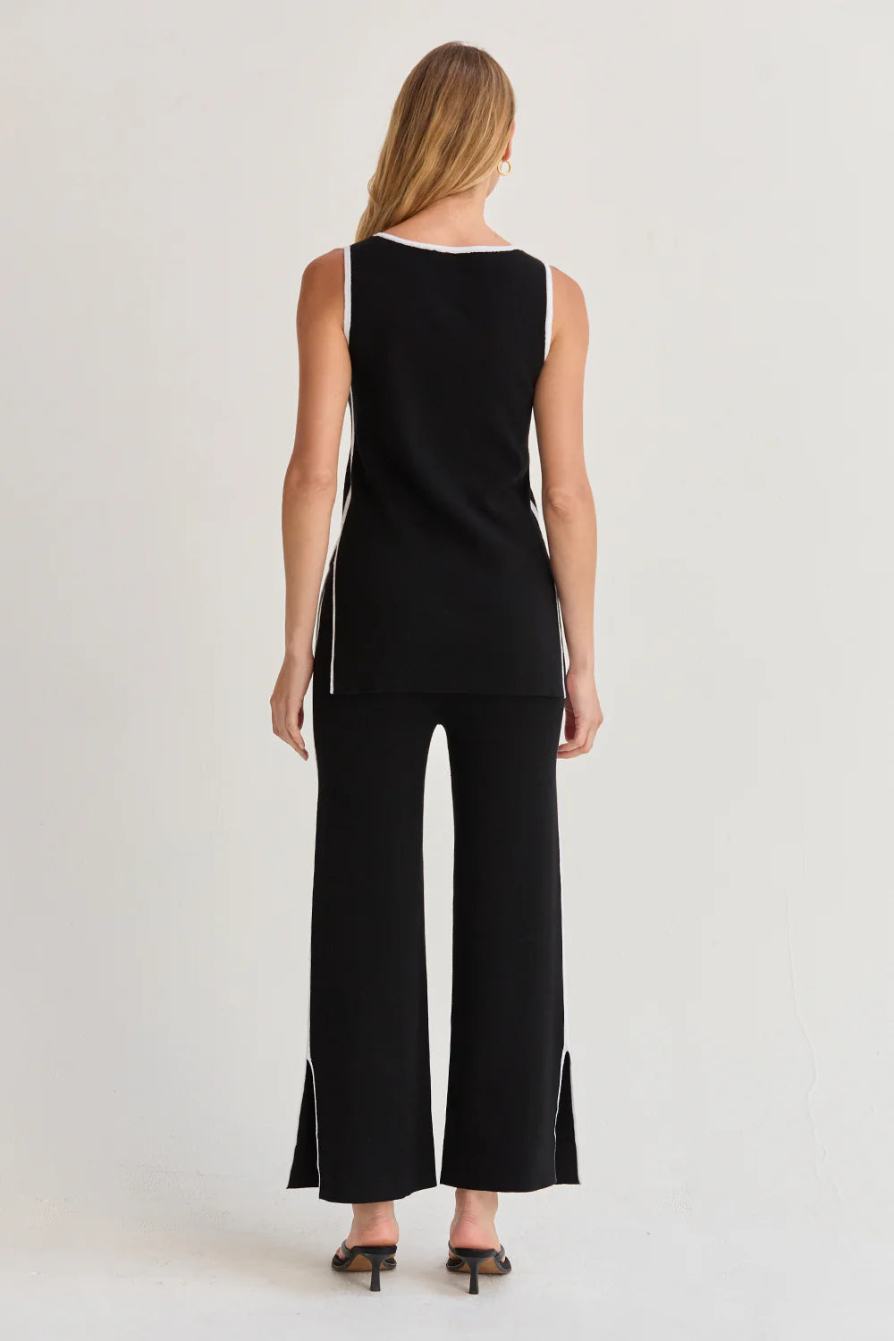 Lenny Contrast Knit Two-Piece Set