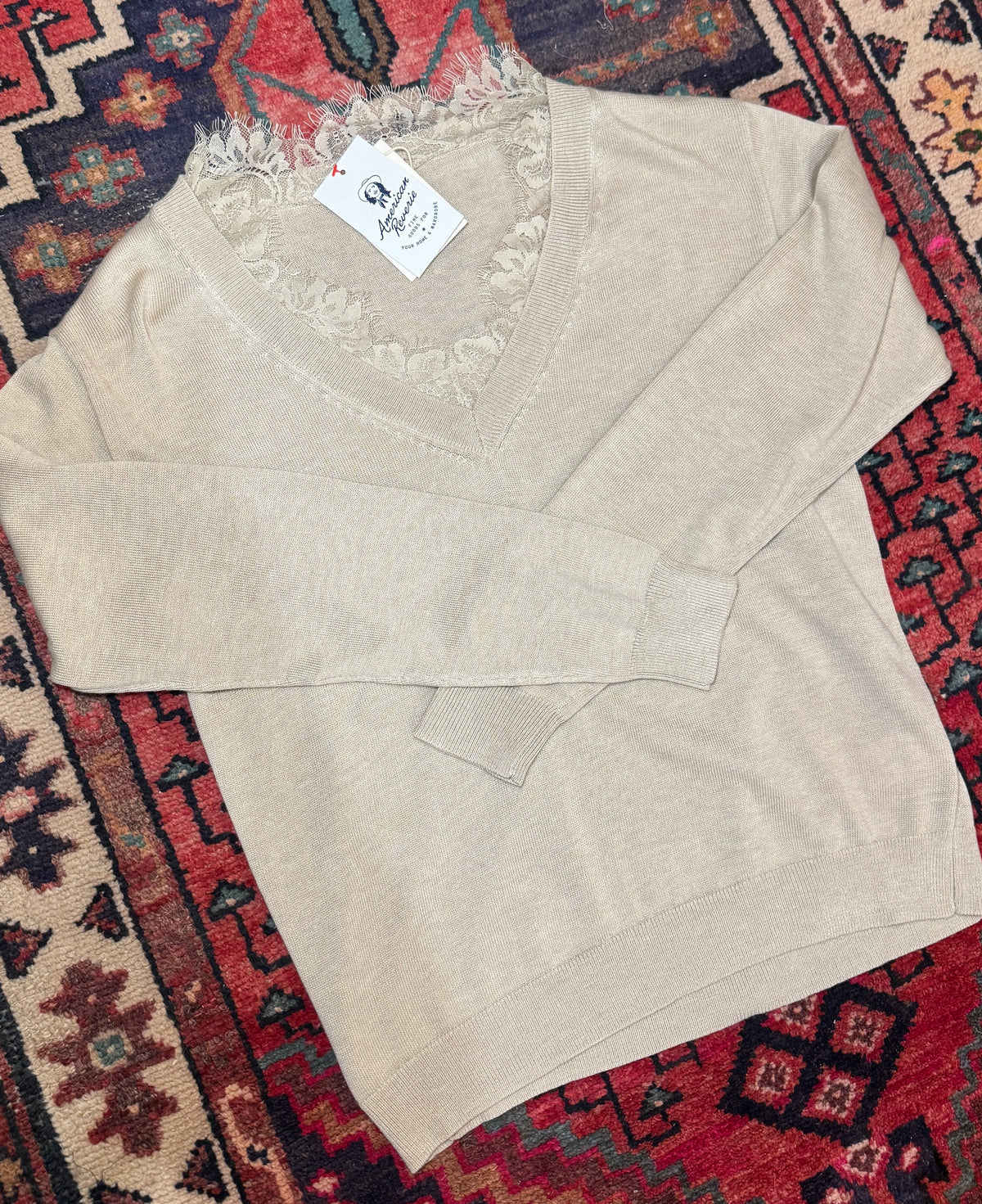 Mary Lace Trim Sweater