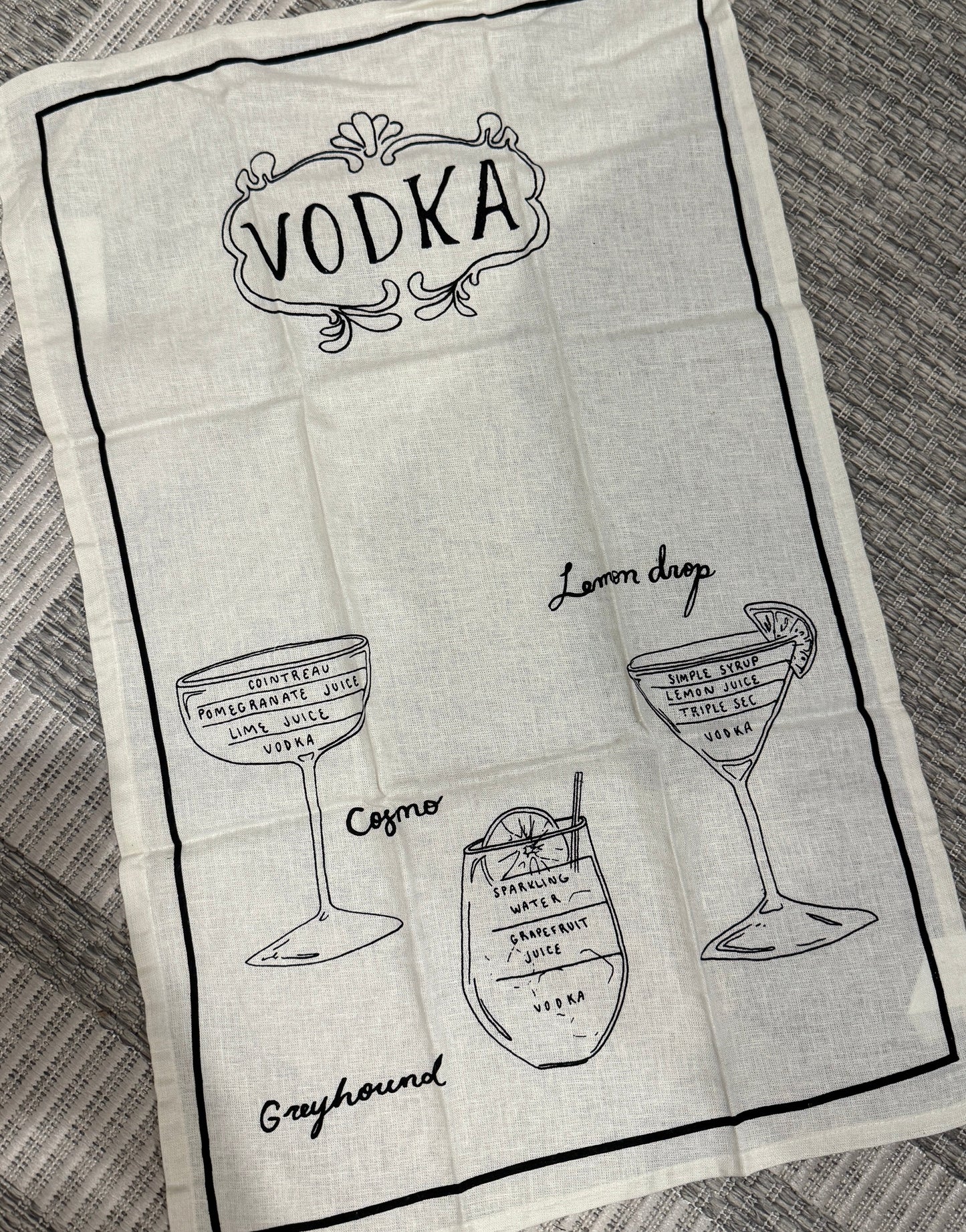 Cocktail Tea Towel - Vodka