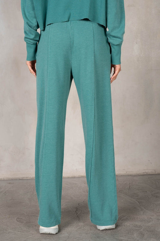 Raw Edge Terry Sweatpants in Teal