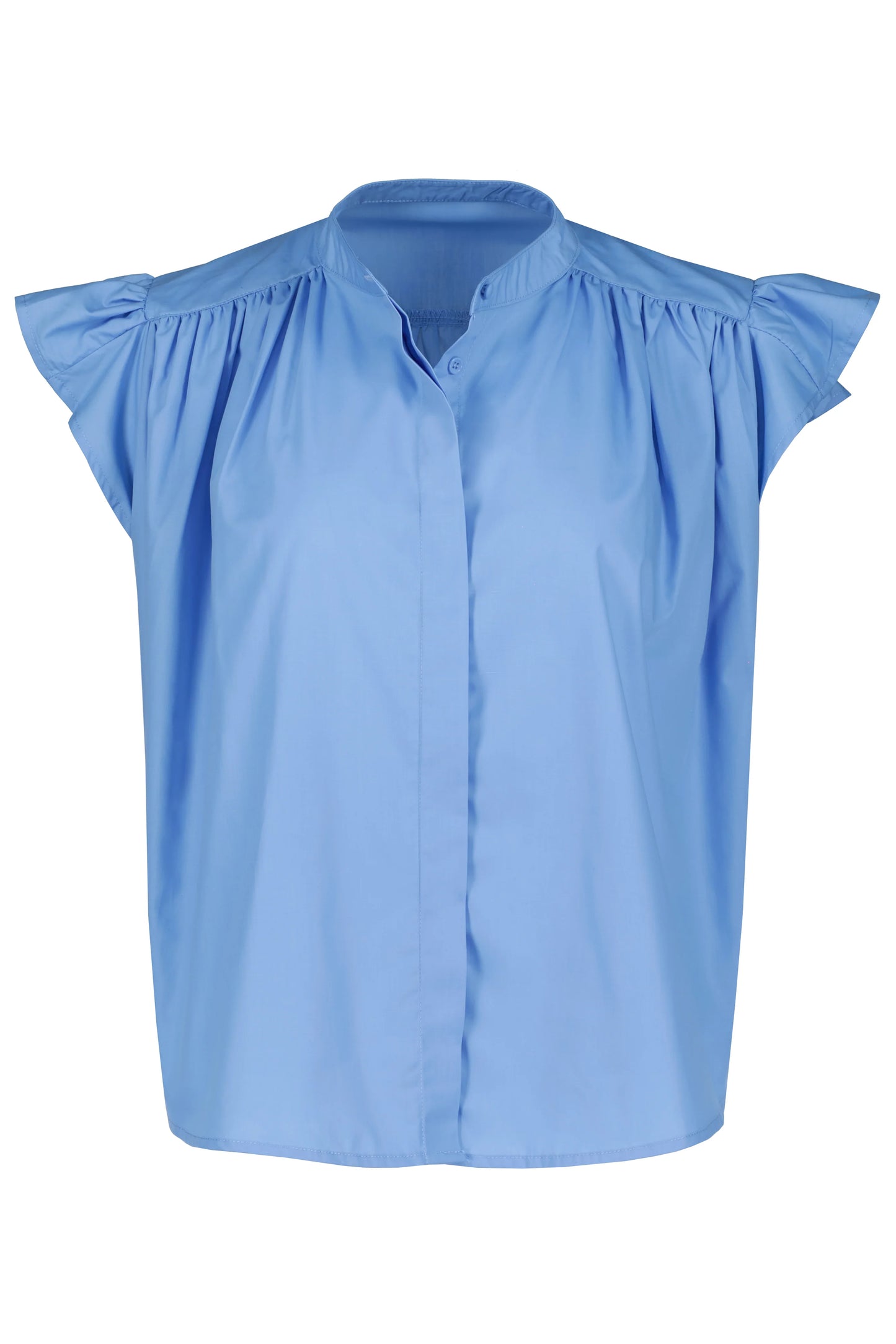 Camryn Flutter Sleeve Top in Azure