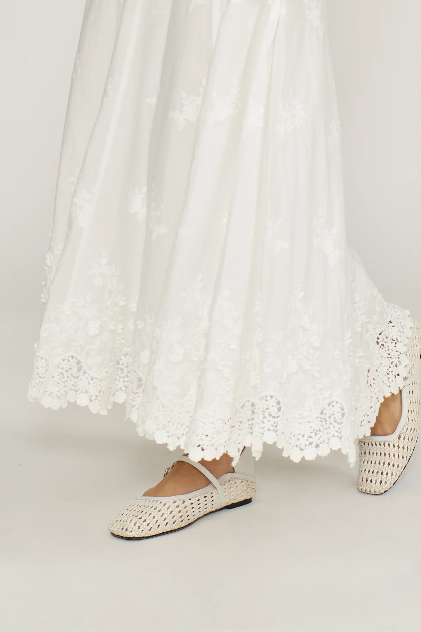 Jolene Eyelet Skirt in White