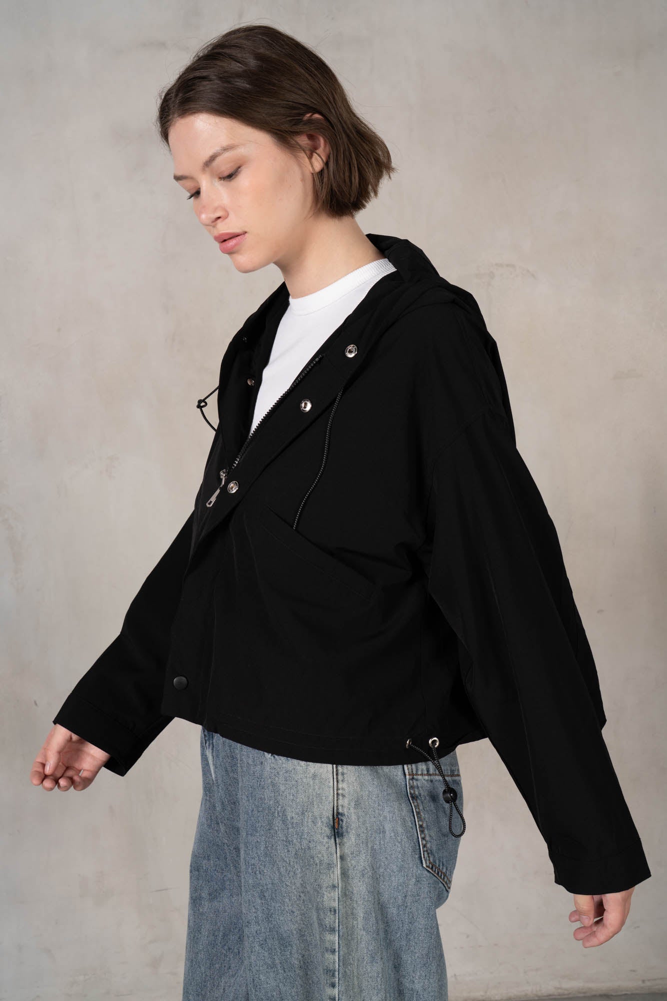 Oversize Crop Windbreaker