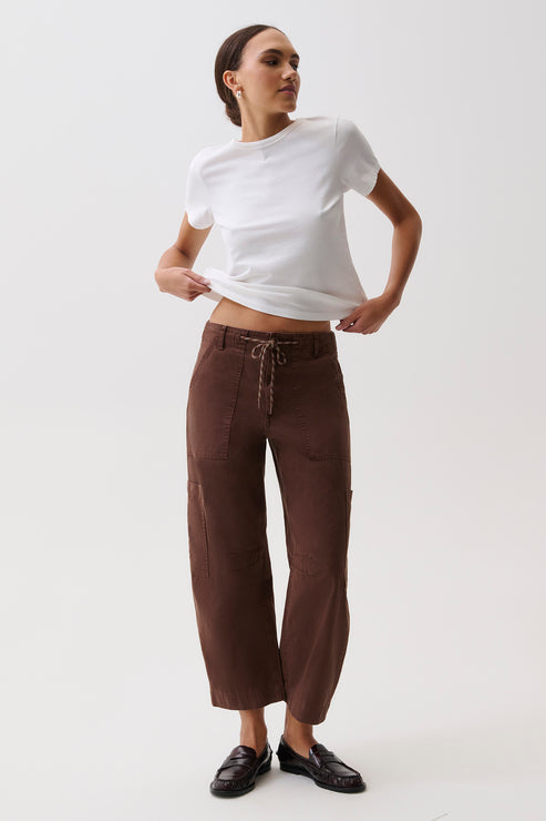 Sabrina Curved Utility Pant in Lindt