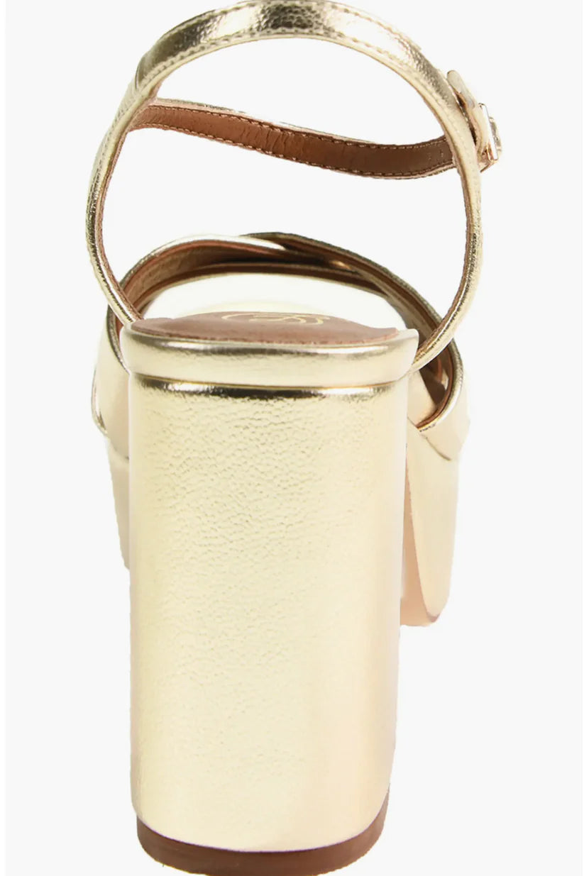 Tessa Gold Platform Heels