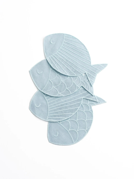 Sardine Cocktail Napkin Coasters - Set of 4