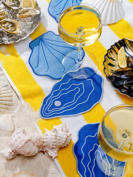 Shell Cocktail Napkin Coasters - Set of 4