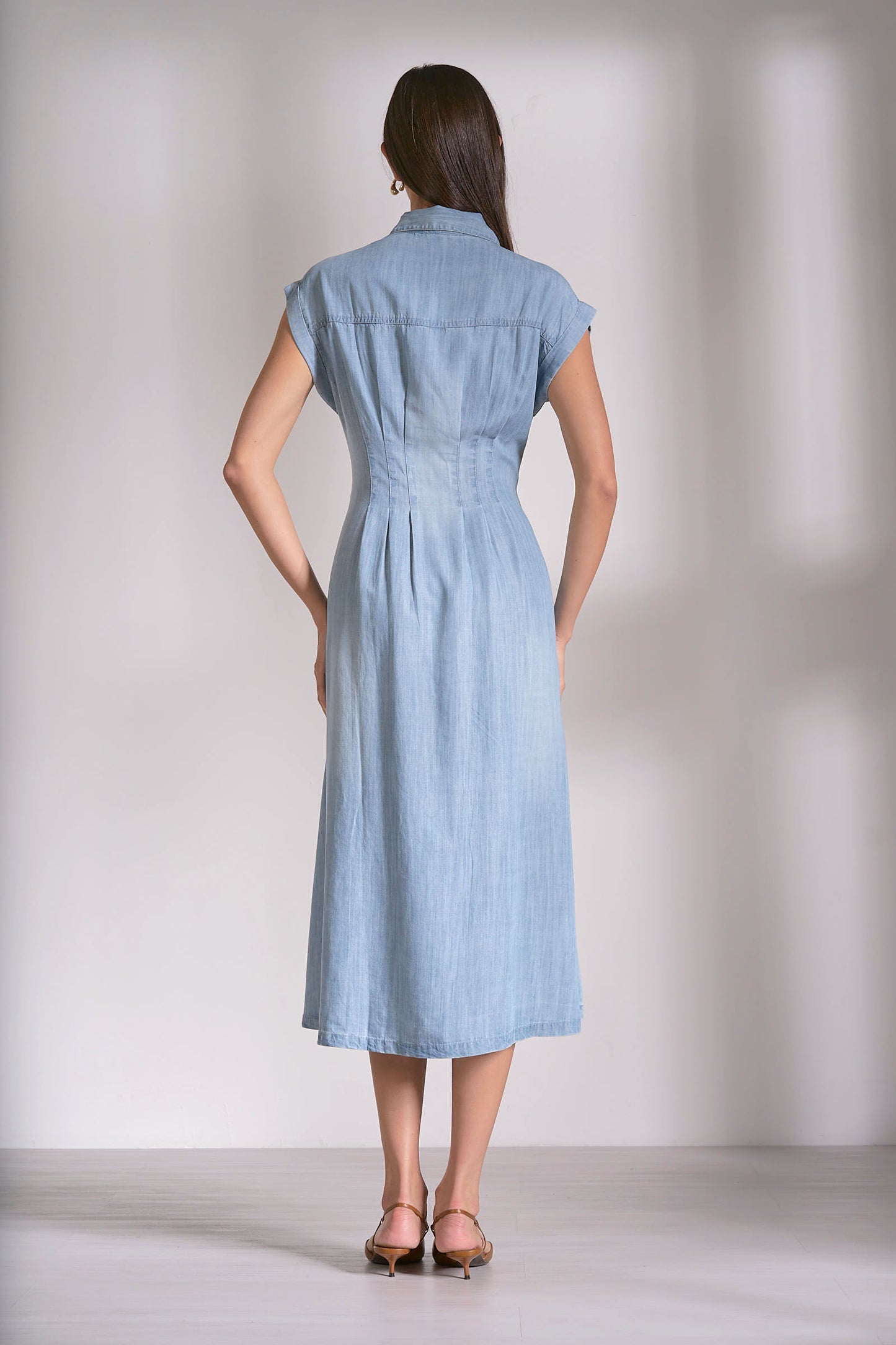 Chambray Midi Dress