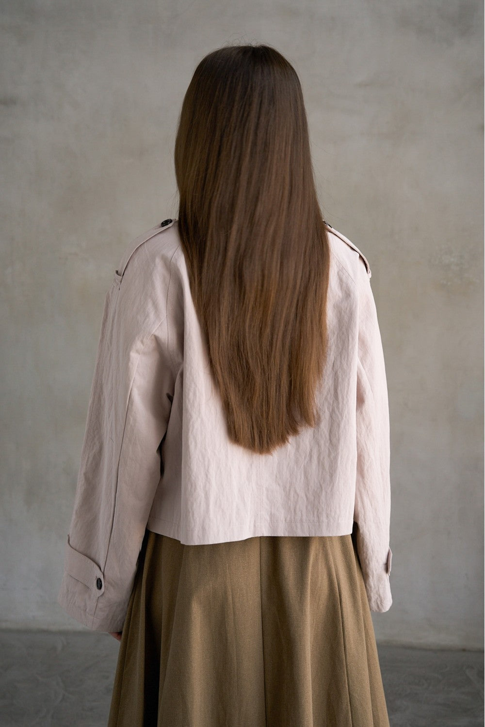 Short Trench Coat in Lilac