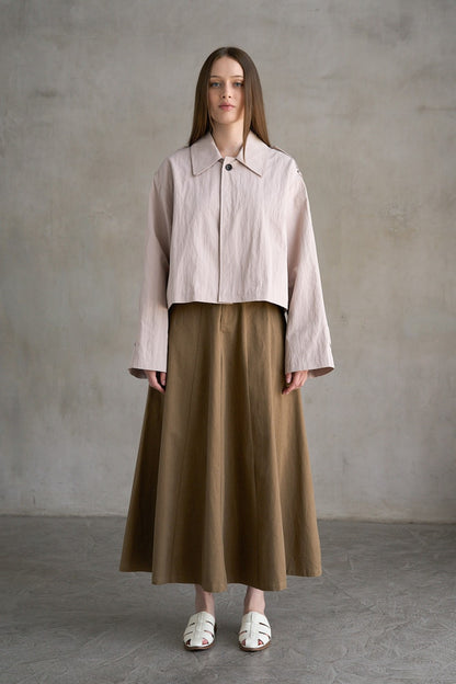 Short Trench Coat in Lilac