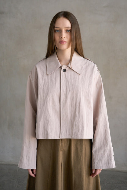Short Trench Coat in Lilac