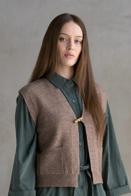 Toggle Button Sweater Vest