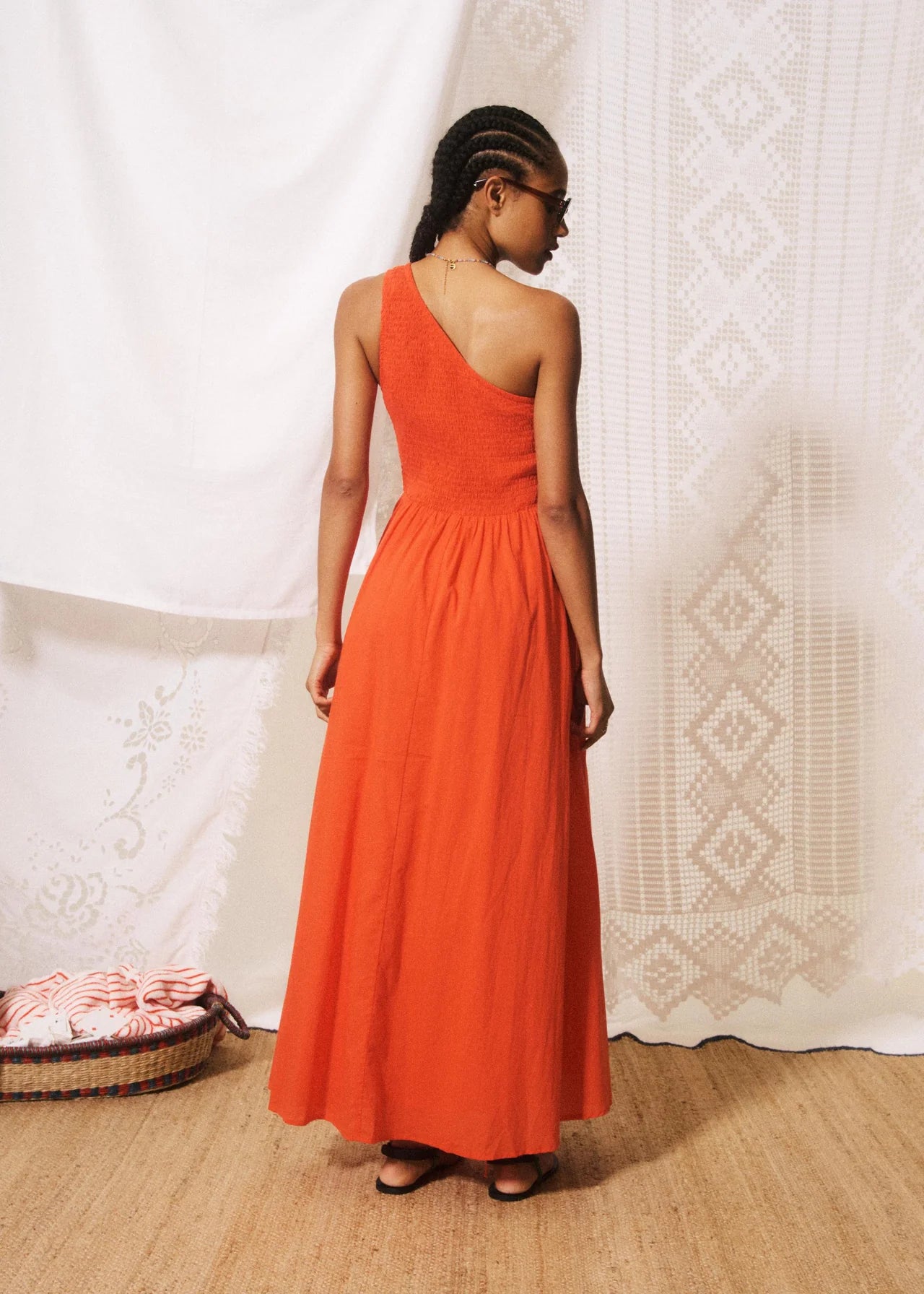 Liberatore Dress in Coral