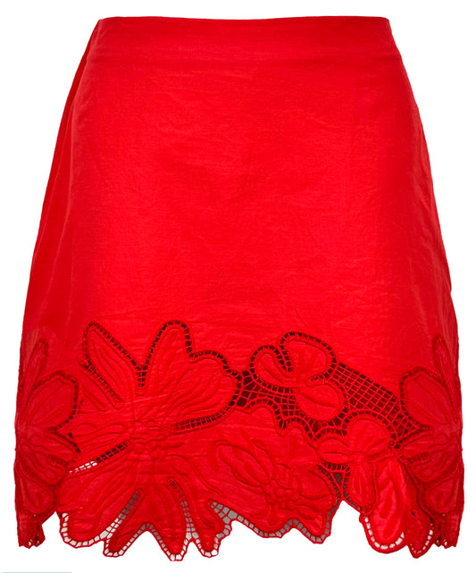Mina Eyelet Mini Skirt