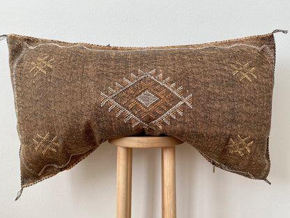 Silk Sabra Lumbar Pillow Sham in Brown