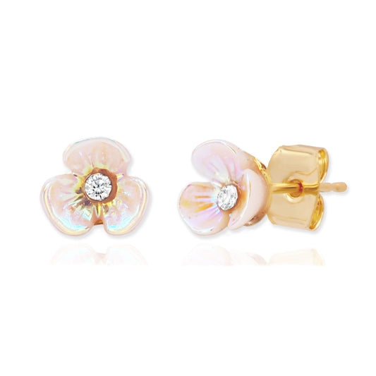 Iridescent Flower Studs