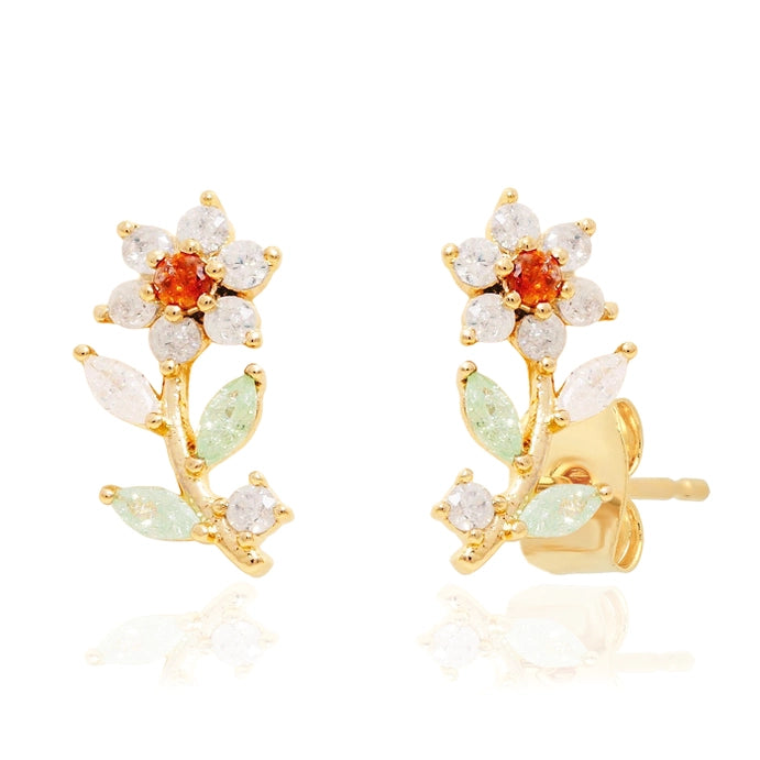 Pastel Crawling Flower Studs