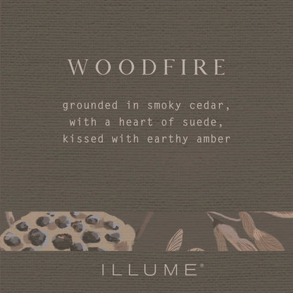 Woodfire Large Boxed Crackle Glass Candle