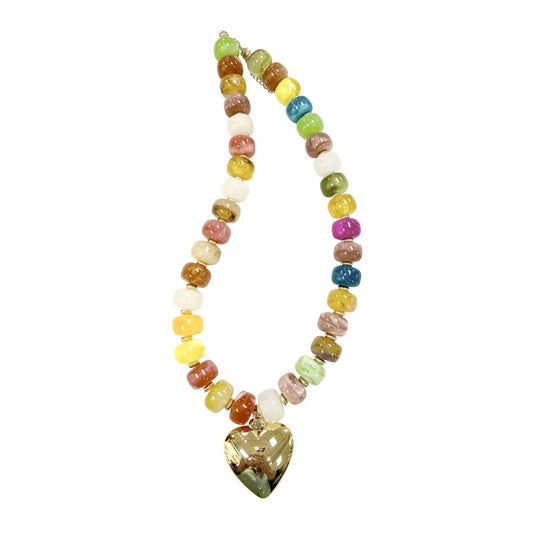 Lundie Multicolored Necklace with Heart