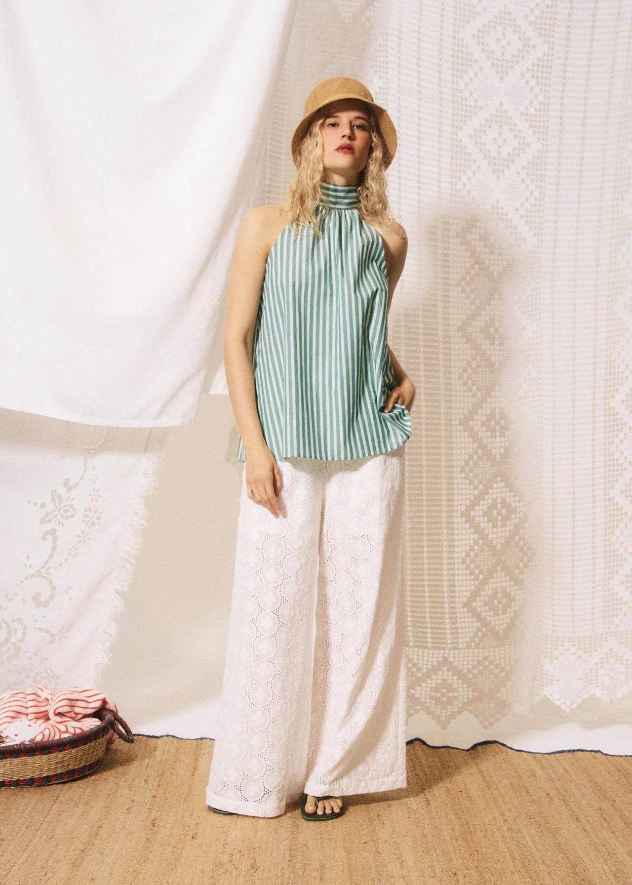 Crescenzo Top in Shore Green