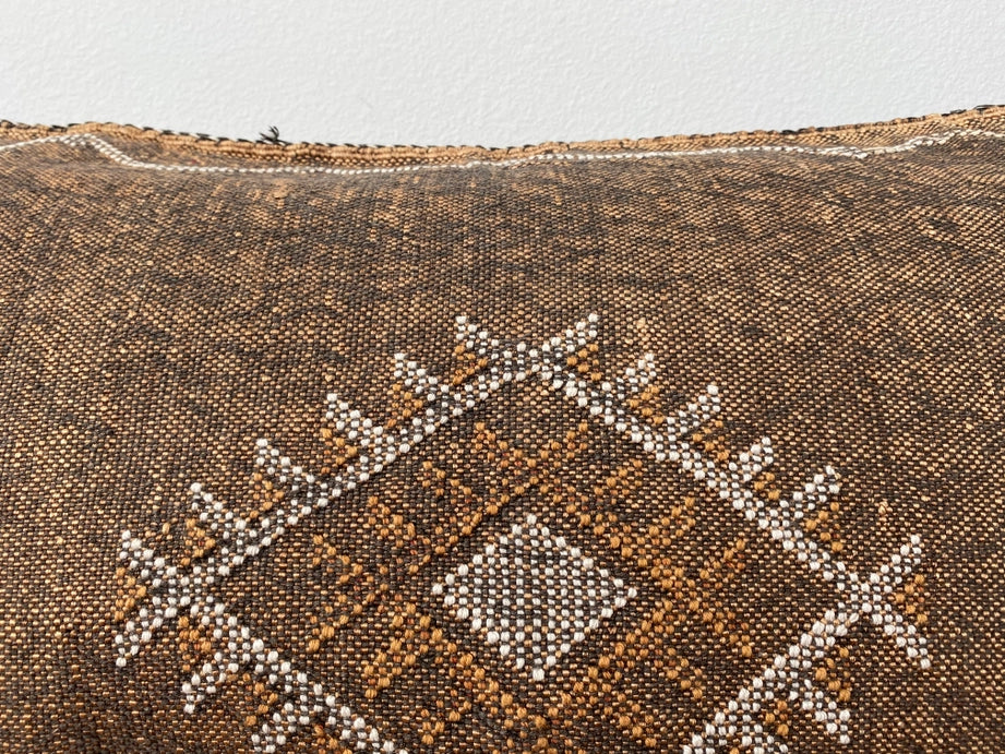 Silk Sabra Lumbar Pillow Sham in Brown