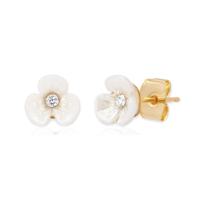 Iridescent Flower Studs