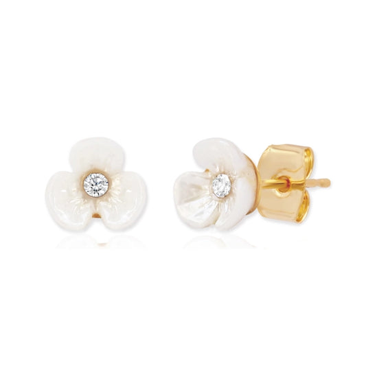 Iridescent Flower Studs
