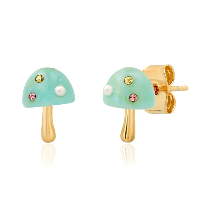 Magical Mushroom Stud Earrings