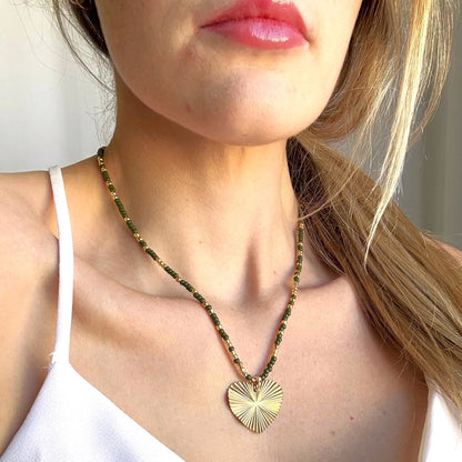 Gold Heart Pendant Necklace