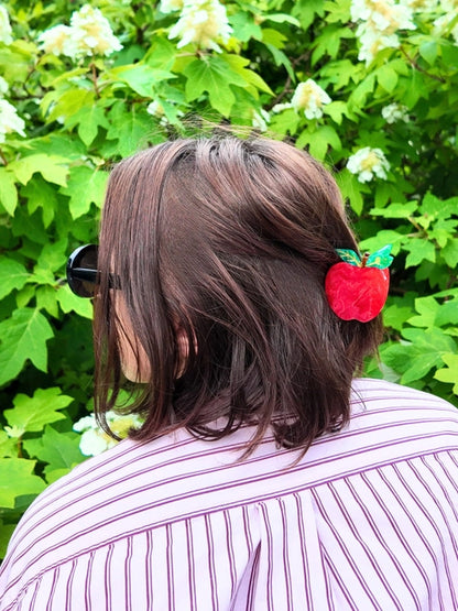 Mini Apple Hair Clip