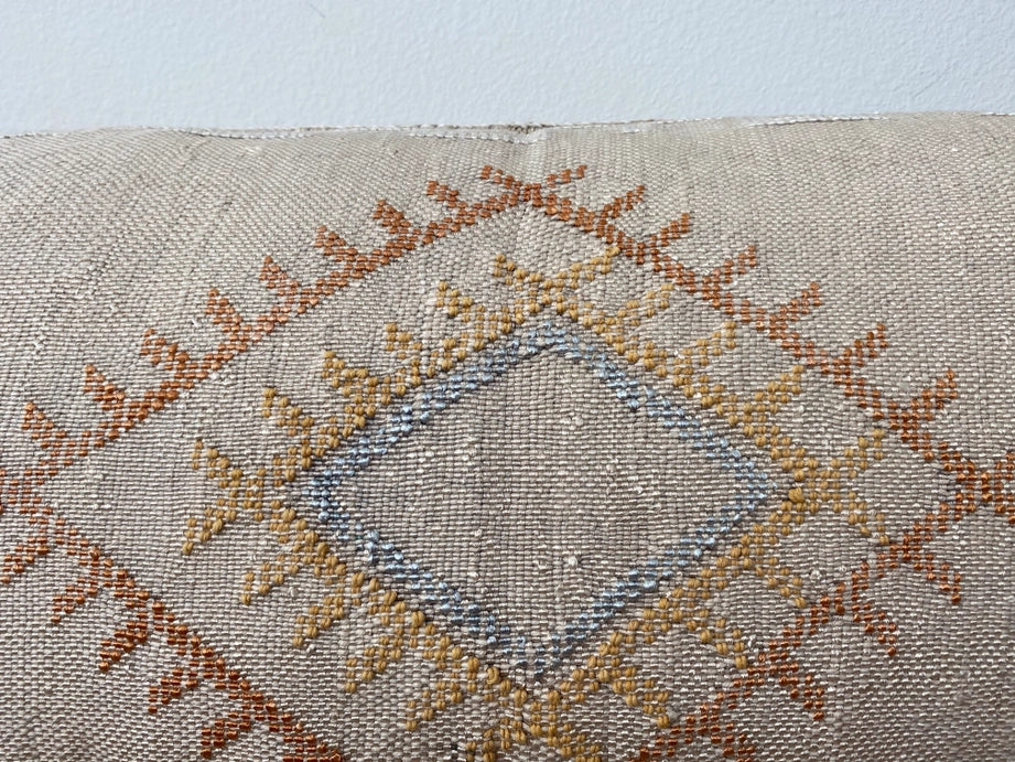Silk Sabra Lumbar Pillow Sham in Stone