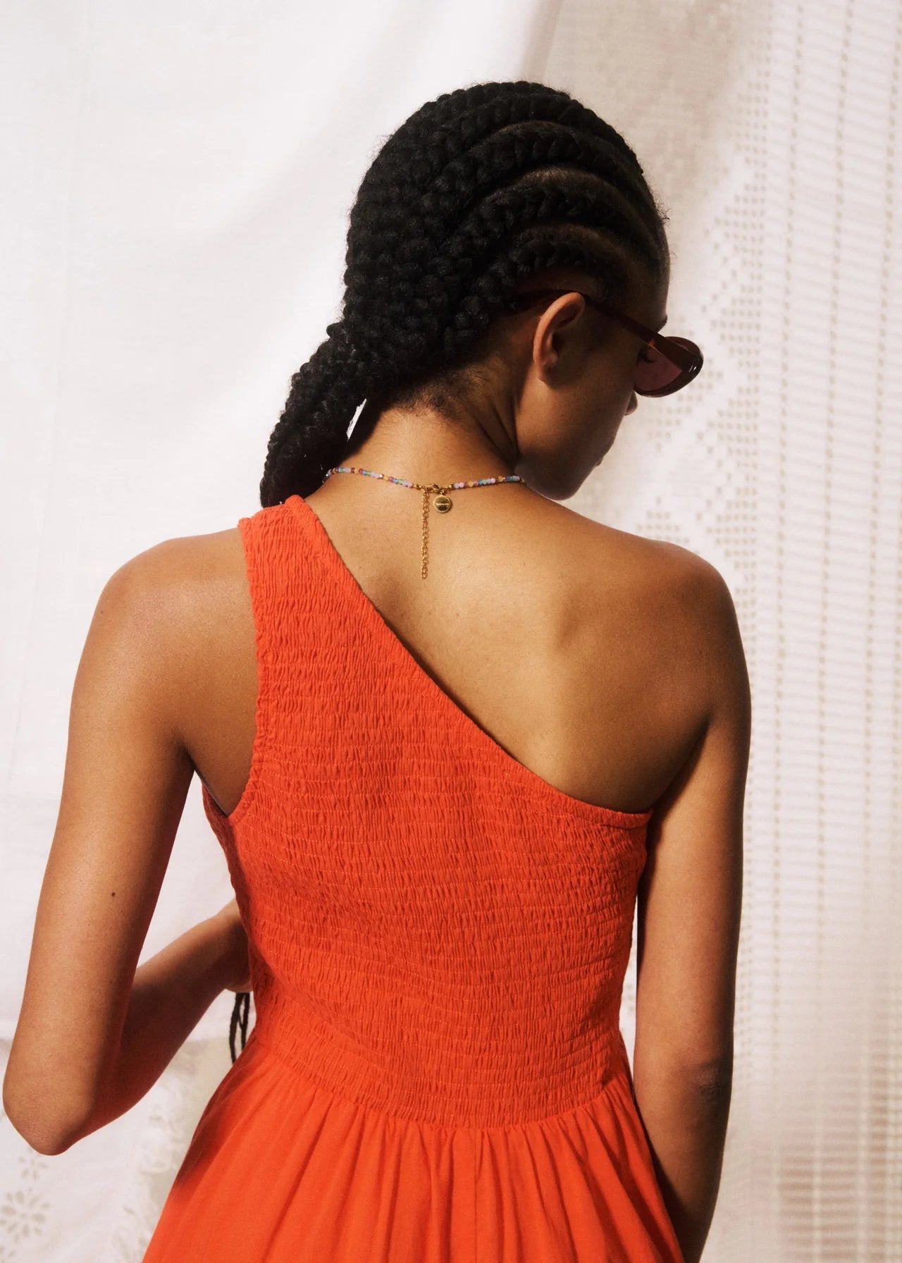 Liberatore Dress in Coral