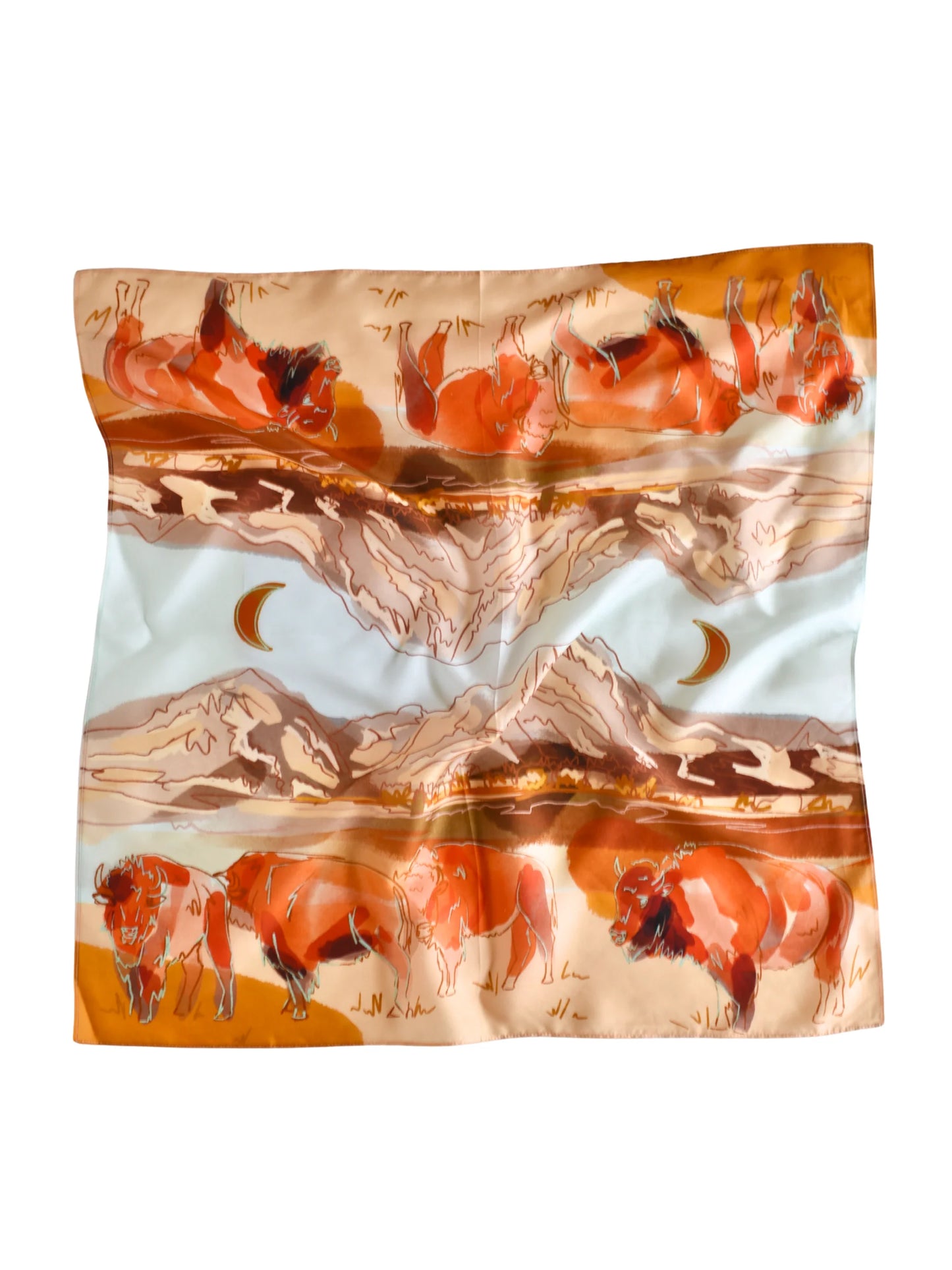 Western Scarf Bandana - Mountain Bison
