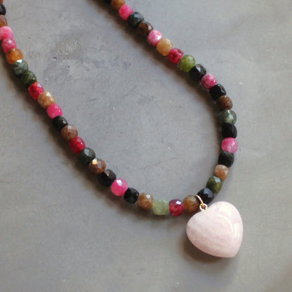 The Maysen Beaded Heart Necklace