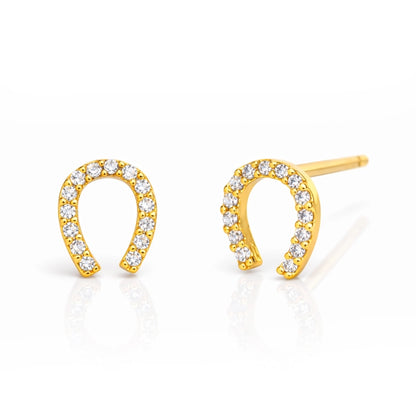 Pavé Mini Horseshoe Studs