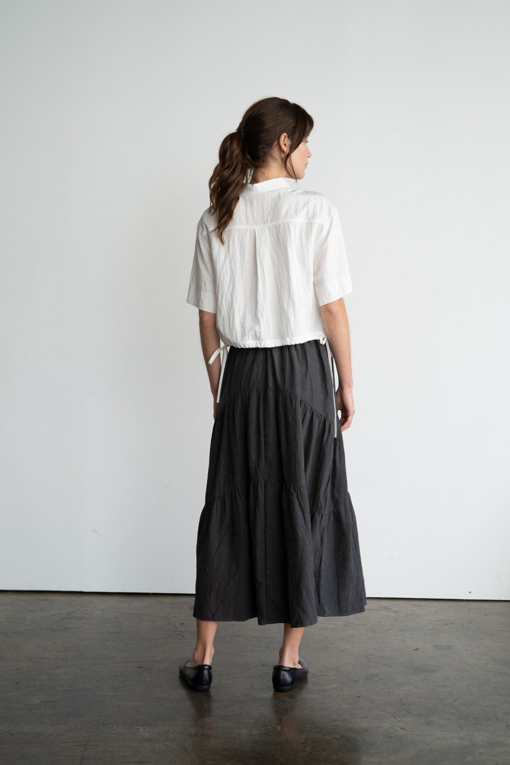Charcoal Tiered Skirt