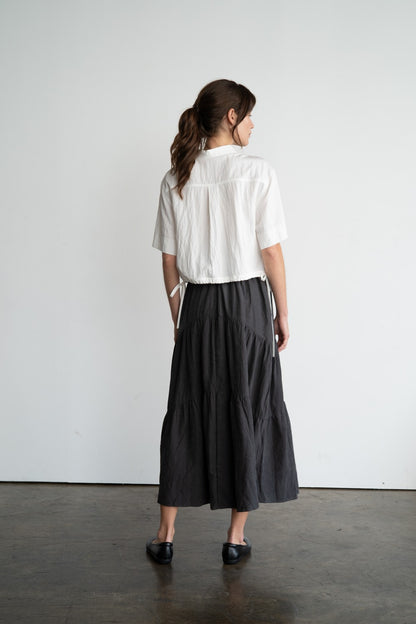 Charcoal Tiered Skirt