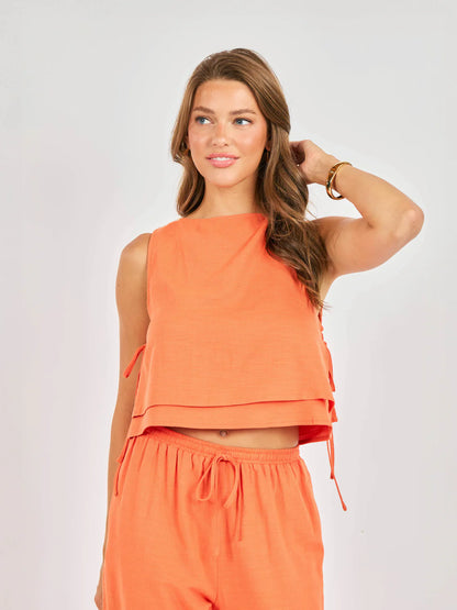 Good Day Layered Top in Orange