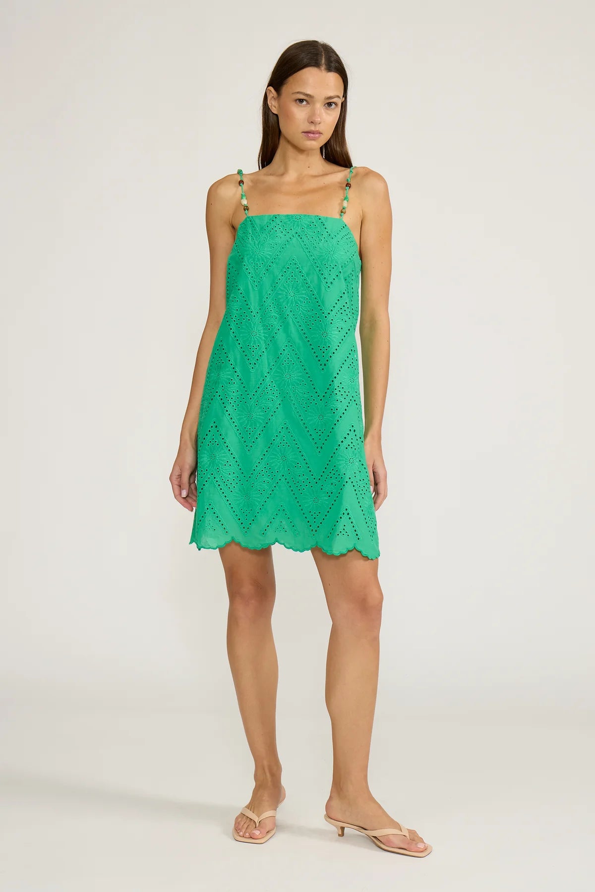 Inez Mini Dress in Green