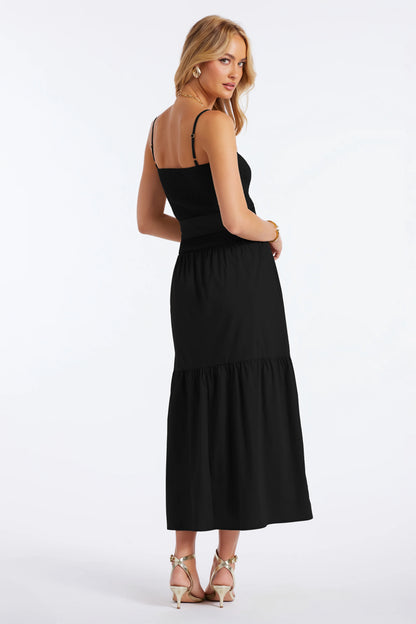 Stella Smocked Dress - Black