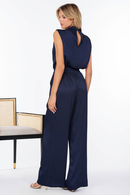 Beckette Plisse Top in Indigo