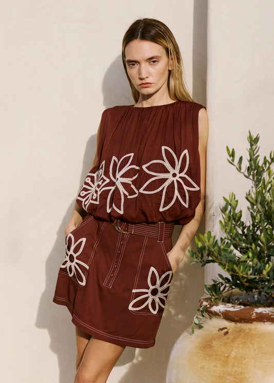 Nellie Embroidered Skirt