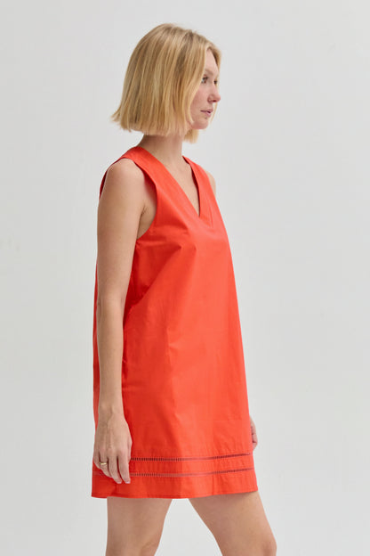 Reese Lattice Trim Mini Dress