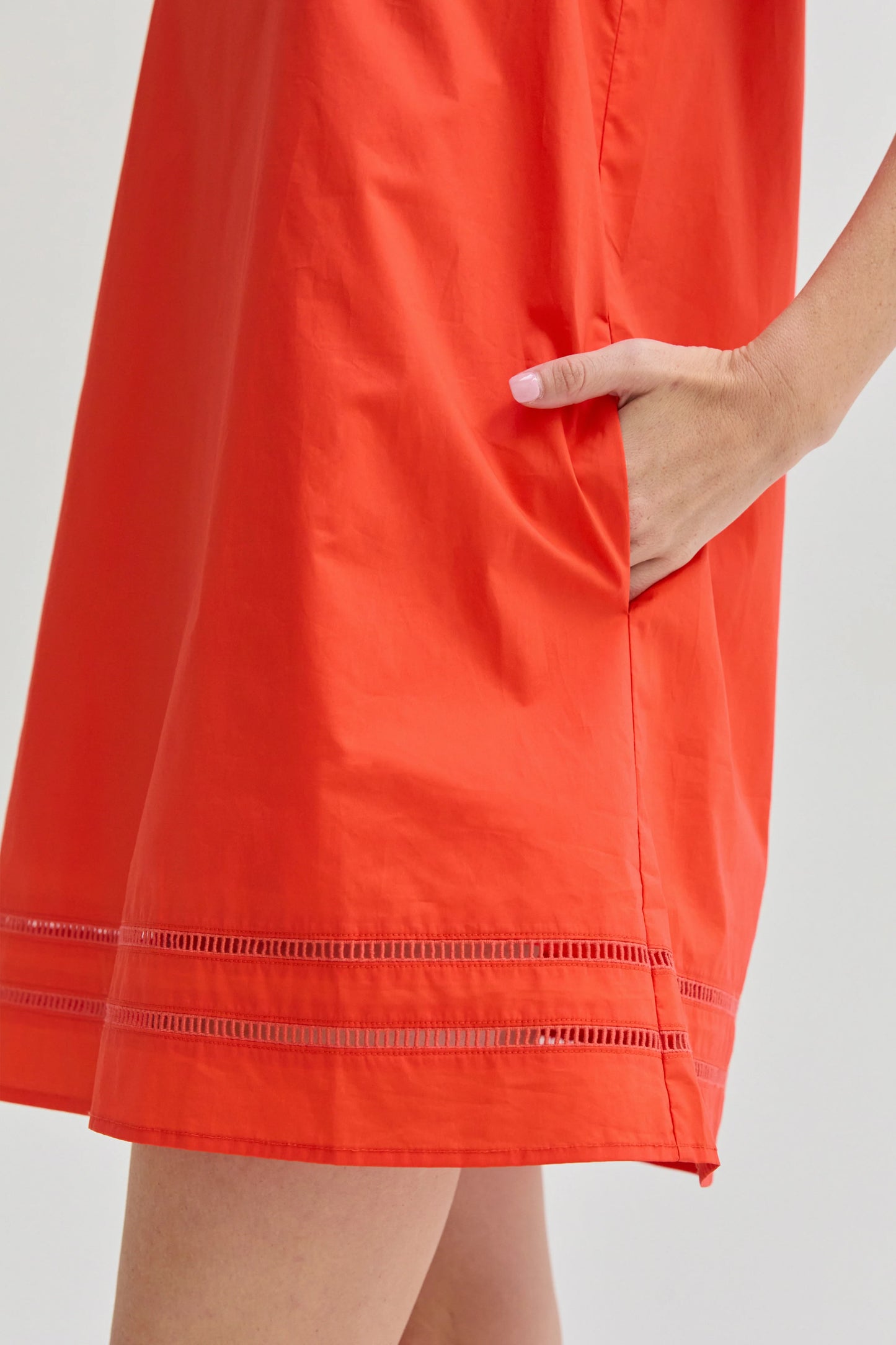 Reese Lattice Trim Mini Dress